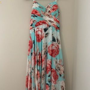 Long Floral Prom Dress